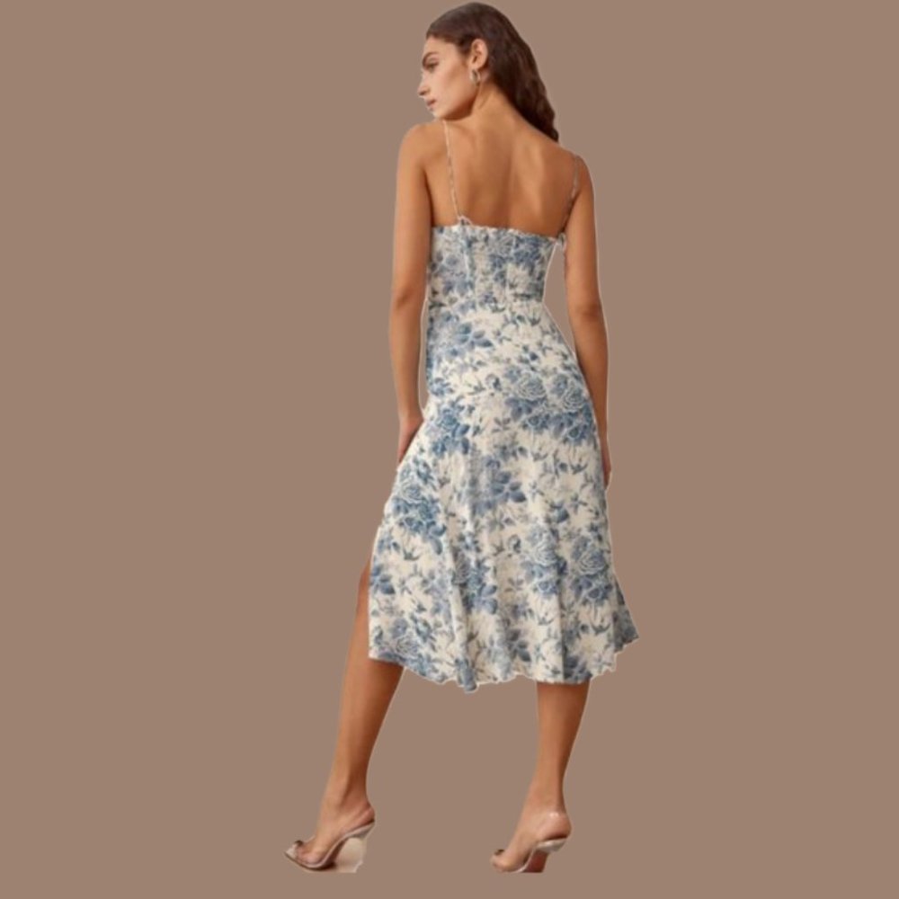 Reformation Juliette Dress in Pompadour - Picture 4 of 11